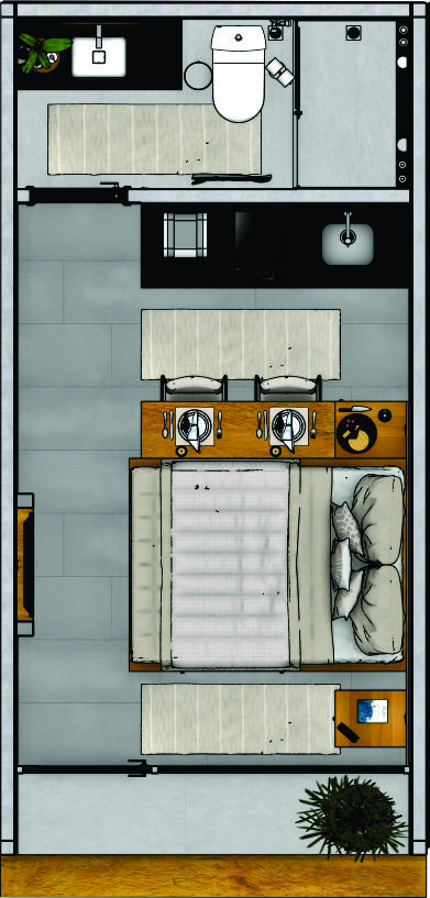 Planta baixa do modelo Mantiqueira